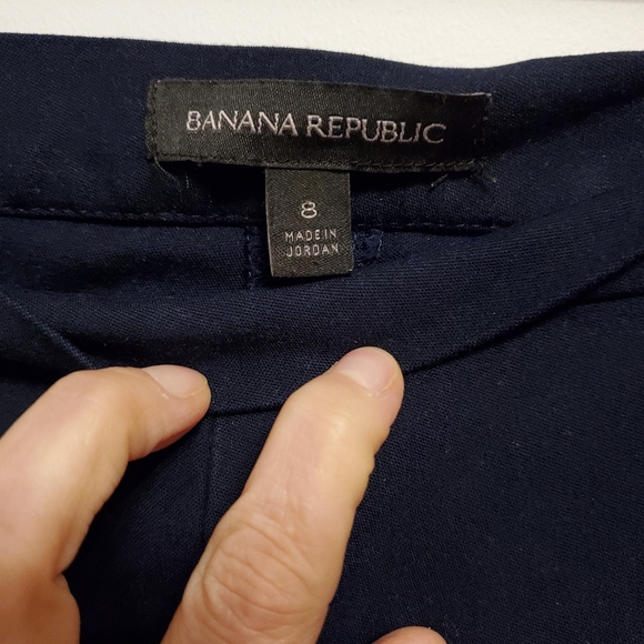 Banana Republic bistretch navy blue pants size 8 ankle length - Picture 5 of 5